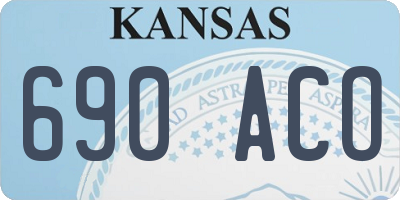 KS license plate 690ACO