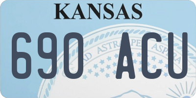 KS license plate 690ACU