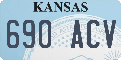 KS license plate 690ACV