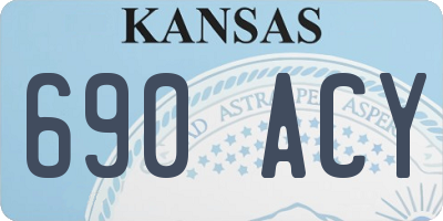 KS license plate 690ACY