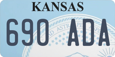 KS license plate 690ADA