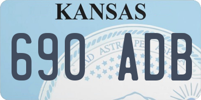 KS license plate 690ADB