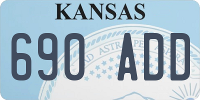 KS license plate 690ADD
