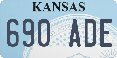KS license plate 690ADE