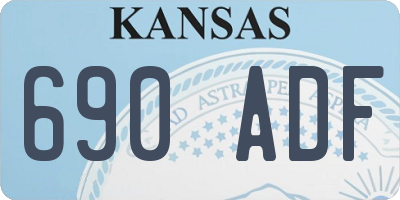 KS license plate 690ADF