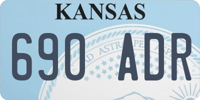 KS license plate 690ADR