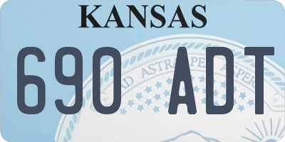 KS license plate 690ADT