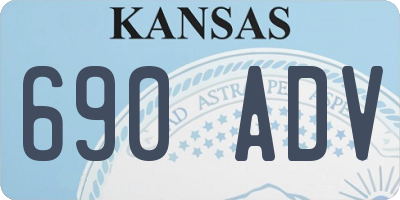 KS license plate 690ADV