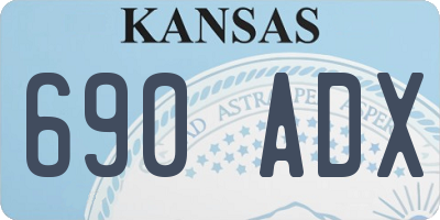 KS license plate 690ADX