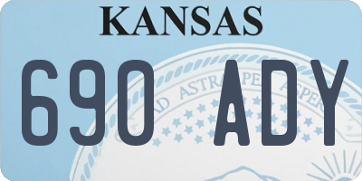 KS license plate 690ADY