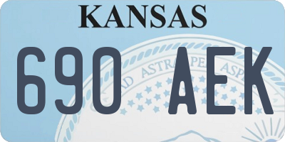 KS license plate 690AEK