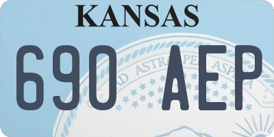 KS license plate 690AEP
