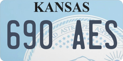 KS license plate 690AES