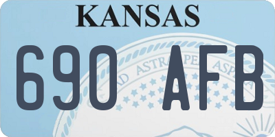 KS license plate 690AFB