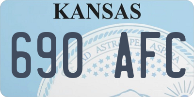 KS license plate 690AFC