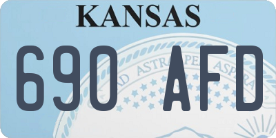 KS license plate 690AFD