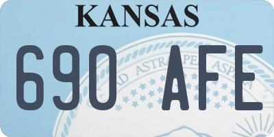 KS license plate 690AFE