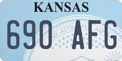 KS license plate 690AFG