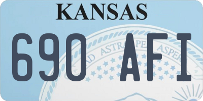 KS license plate 690AFI