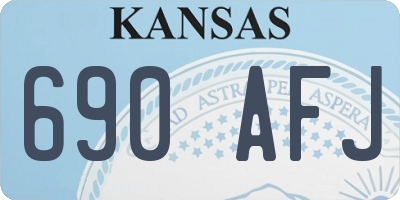 KS license plate 690AFJ