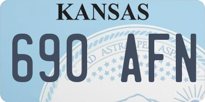 KS license plate 690AFN
