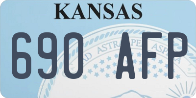 KS license plate 690AFP