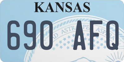 KS license plate 690AFQ