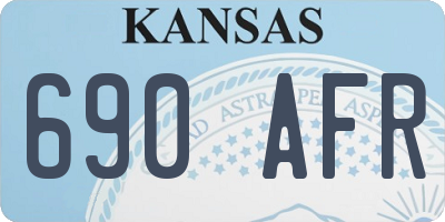 KS license plate 690AFR