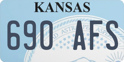 KS license plate 690AFS