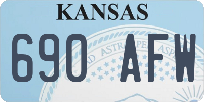 KS license plate 690AFW