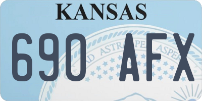 KS license plate 690AFX