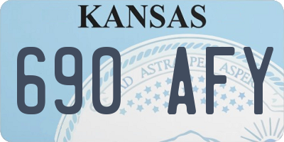 KS license plate 690AFY