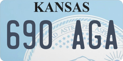 KS license plate 690AGA