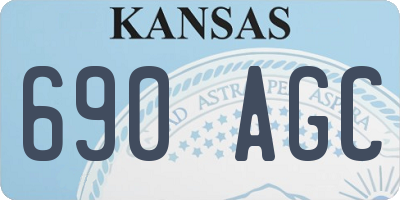 KS license plate 690AGC