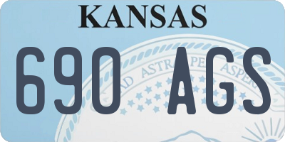 KS license plate 690AGS