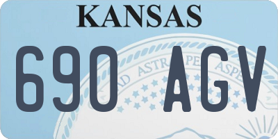 KS license plate 690AGV