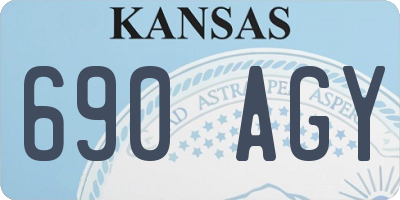 KS license plate 690AGY