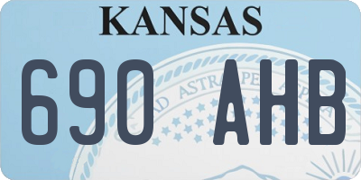 KS license plate 690AHB