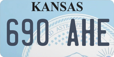 KS license plate 690AHE