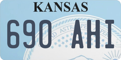 KS license plate 690AHI