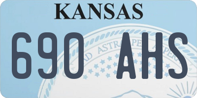 KS license plate 690AHS