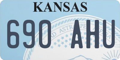 KS license plate 690AHU