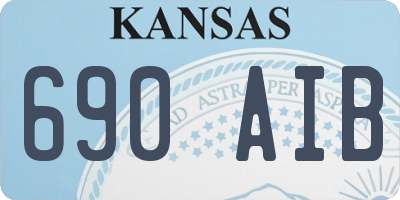 KS license plate 690AIB