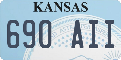 KS license plate 690AII