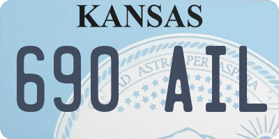 KS license plate 690AIL