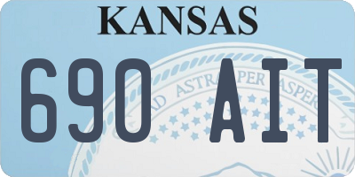 KS license plate 690AIT