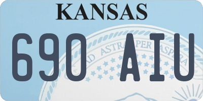 KS license plate 690AIU