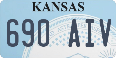 KS license plate 690AIV