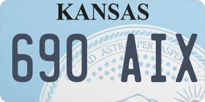 KS license plate 690AIX