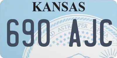 KS license plate 690AJC